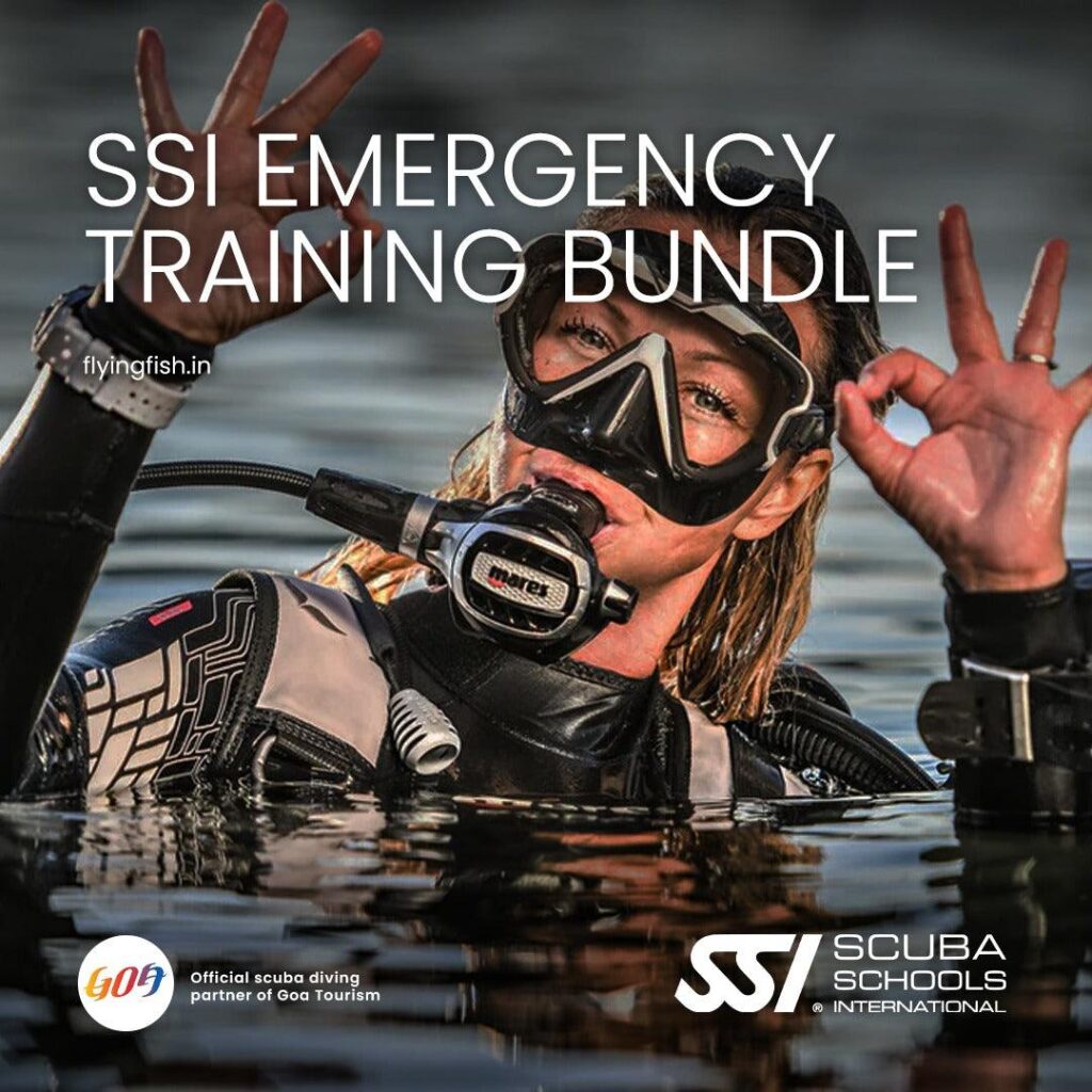 SSI Diver Stress and Rescue plus React Right emergency training bundle in Goa — FlyingFish Scuba School